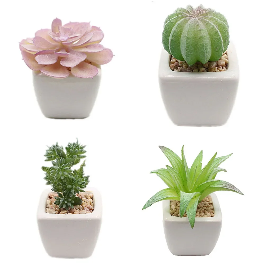 Mini Artificial Succulent Potted Plants Simulated Flower Bonsai For Home Garden Decoration Wedding Decor