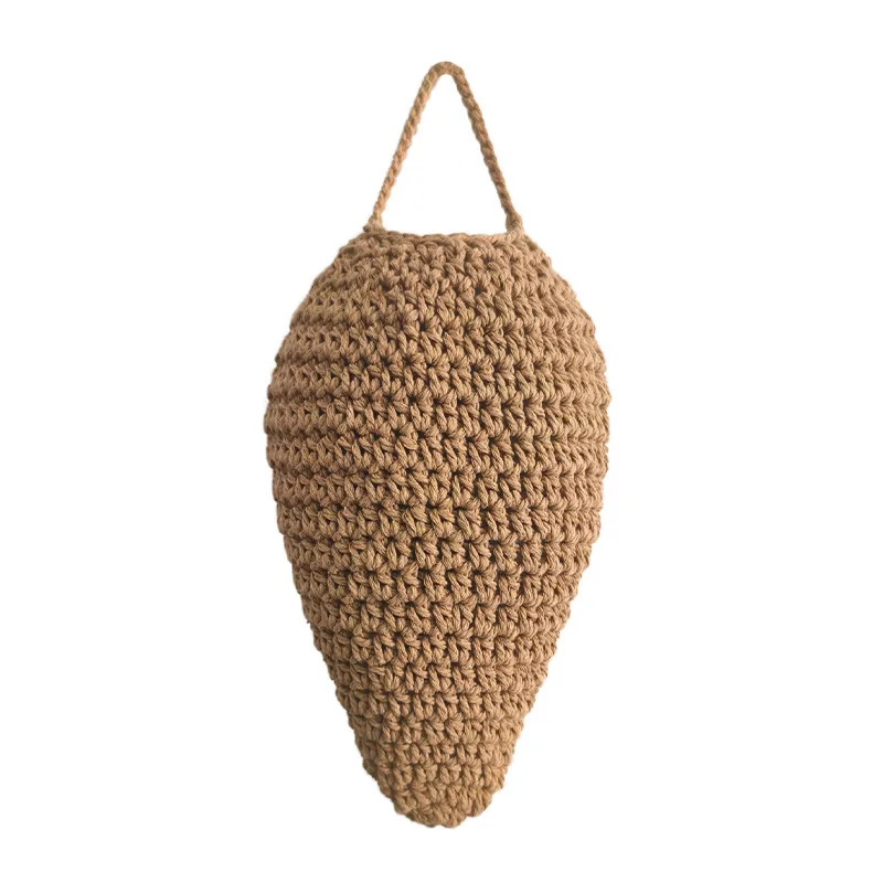 

CX mesh pocket, handmade crochet decorative storage kitchen fruit and vegetable strawberry pendant