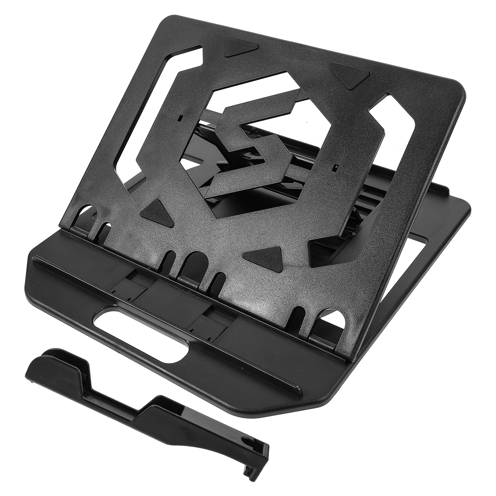 

Laptop Stand Adjustable Height Ergonomic Notebook Support for Desk Portable Foldable Black Laptop Riser Phone Holder-Compatible