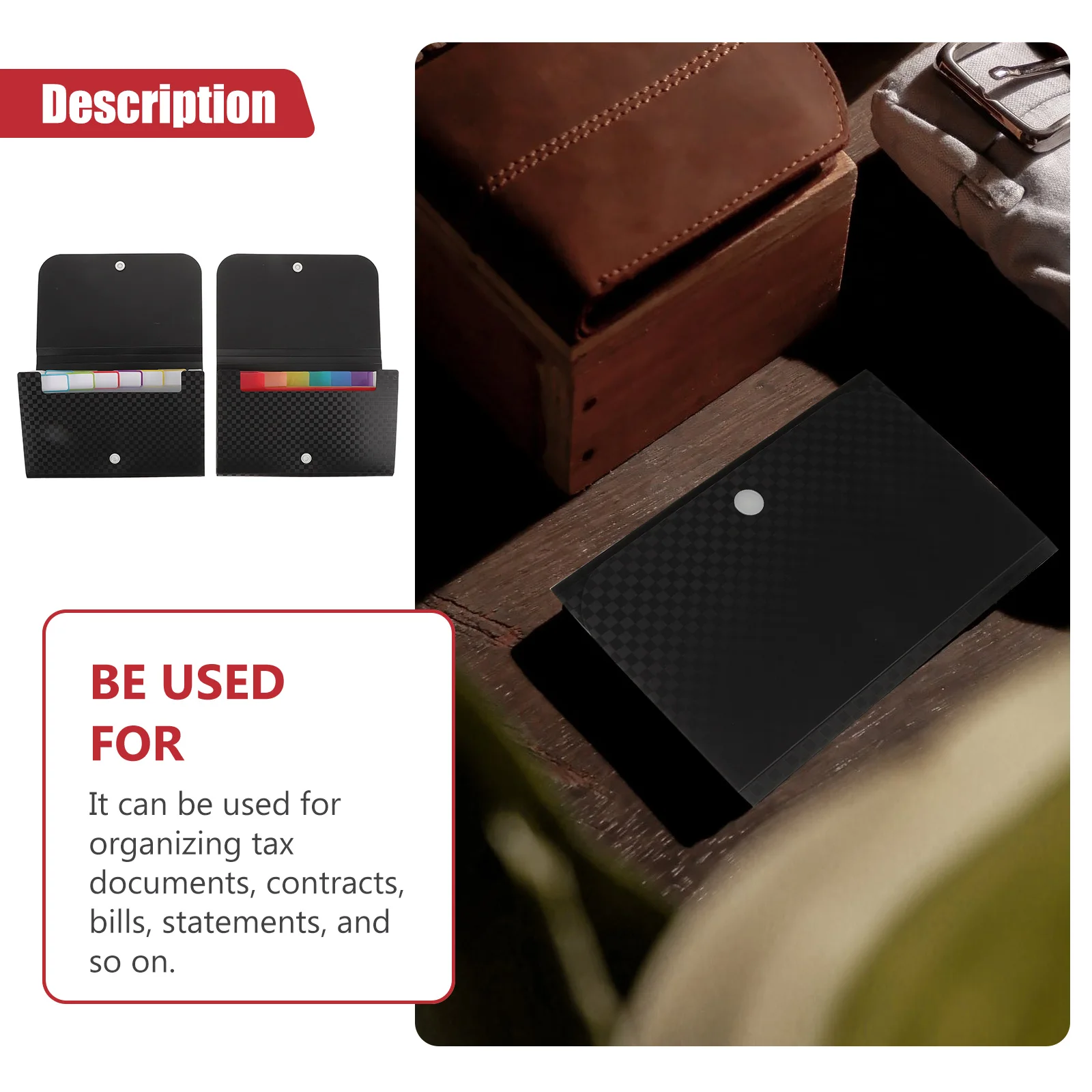 

2 Pcs Organizers Folder Coin Wallet File Transparent Pp Paperwork Binder Folders