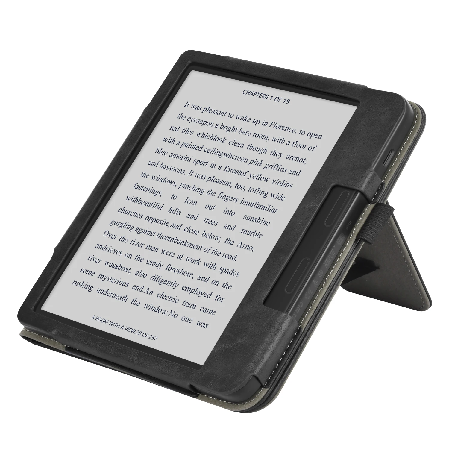 For KOBO Libra Colour/Libra 2/Libra H2O Case with Hand Strap Stand Card Slot 7 inch Leather Cover Ebook N428 N418 N873 Funda