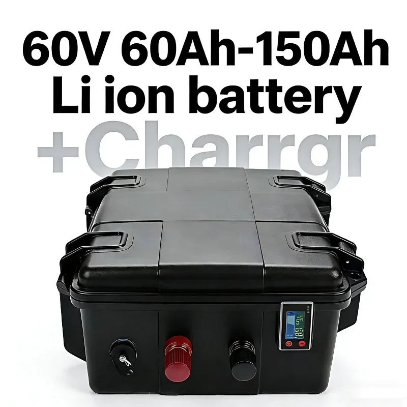 60V 60Ah-100Ah Lithium-ion Battery with Bluetooth BMS | 5000W Portable Battery for Golf Cart/Energy Storage System