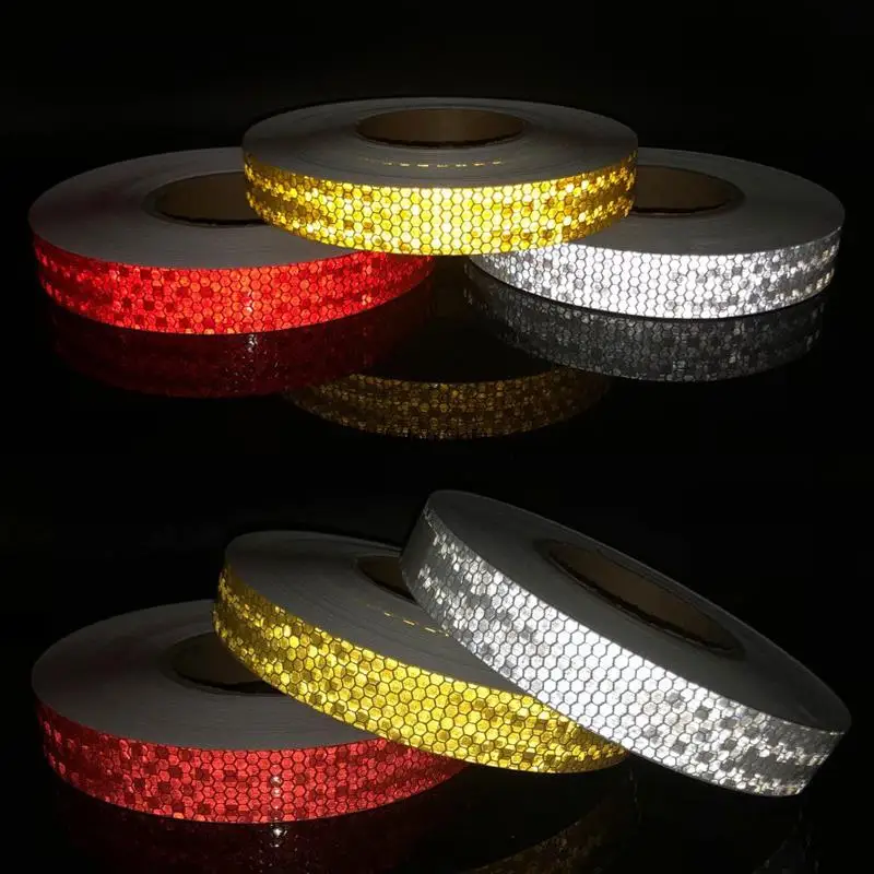 1''*33FT Bicycle Wheel Reflect Fluorescent MTB Bike Reflective Sticker Strip Tape For Cycling Warning Safety Waterproof Car Tape