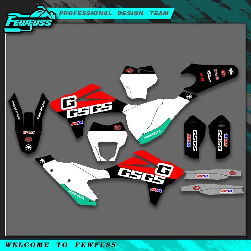 

Fewfuss для GASGAS GAS MC EX EC 125 250 300 350 450 2021 2022 2023 графические наклейки комплект наклеек мотоциклетный фон на заказ