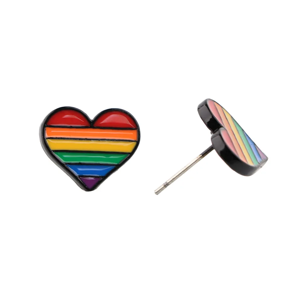 

FANTASY UNIVERSE Free shipping 20pair a lot Gay Rainbow Pride Stud Earrings HRBDAA01