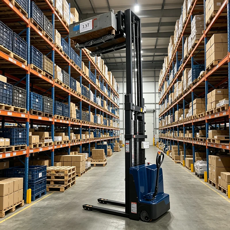 Hydraulic Walkie Manual Pallet Stacker 1.2Ton Hand Operated Cargo Stacking Lifter