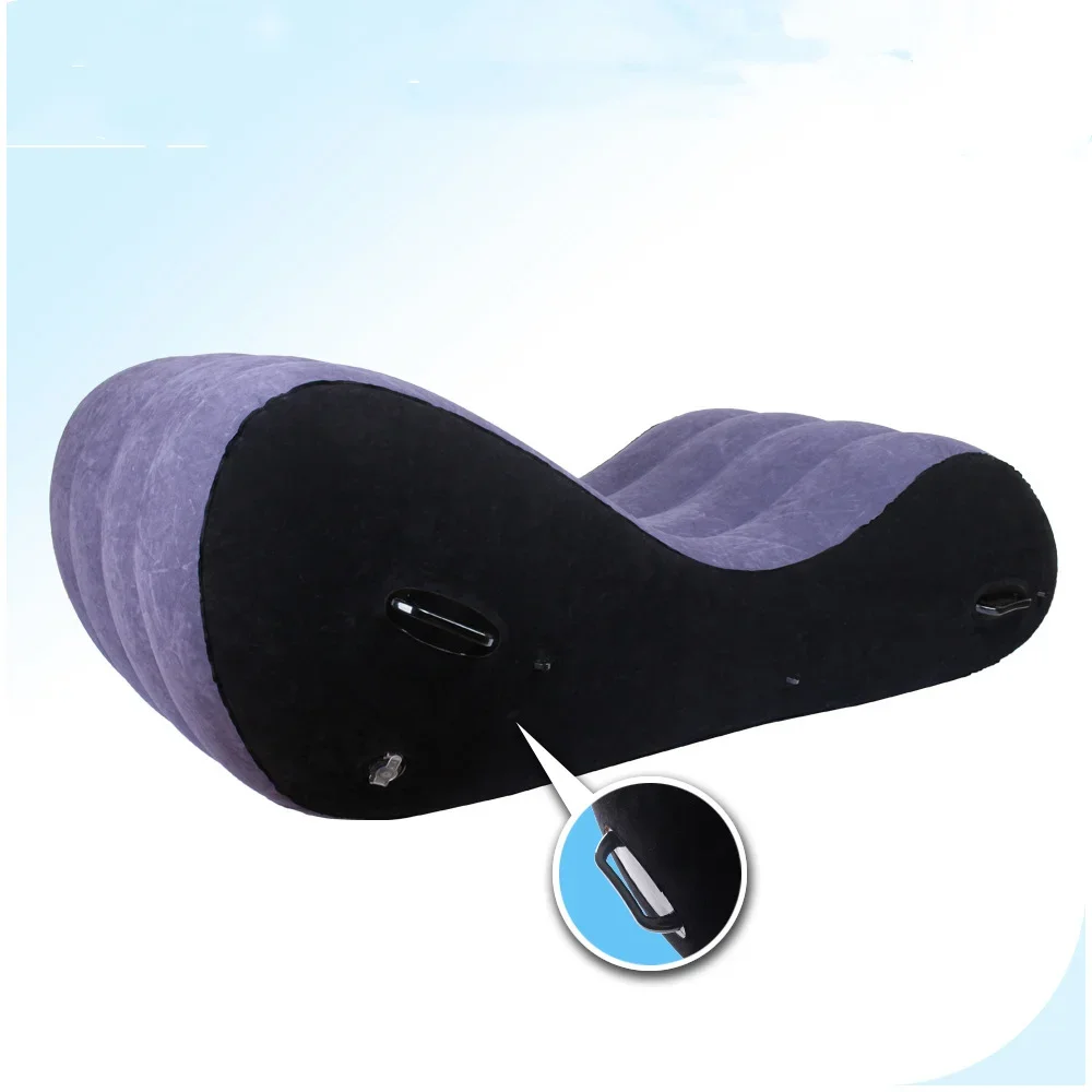 Inflatable Cushion Sofa Bed For Couple,Love Game Chair With Handle PVC Inflatable Lounges Bedroom Home Bean Bag Sofa Foldable