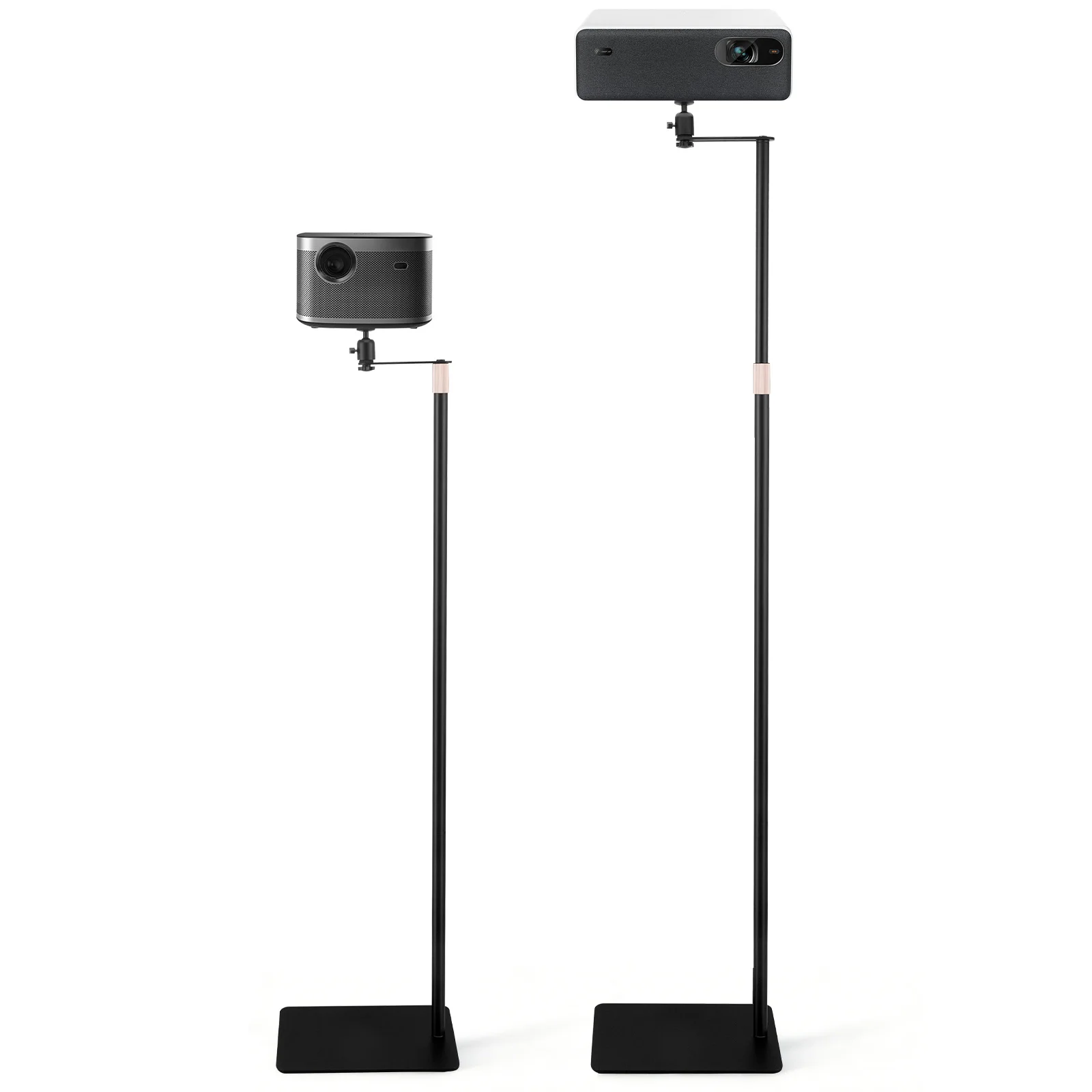 Projektorständer, Projektorhalterung, höhenverstellbar, 104–160 cm, Bodenständer mit Platte für Präsentationen, Heimkino, Studio, Büro