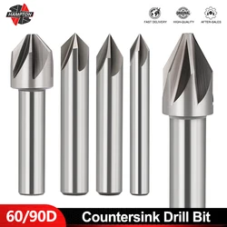 HAMPTON 60/90 Degrees HSS Steel Chamfering Cutter 4/6/8/10/12/14/18mm Countersink Drill Bit for Metal Chamfering Drill Bit