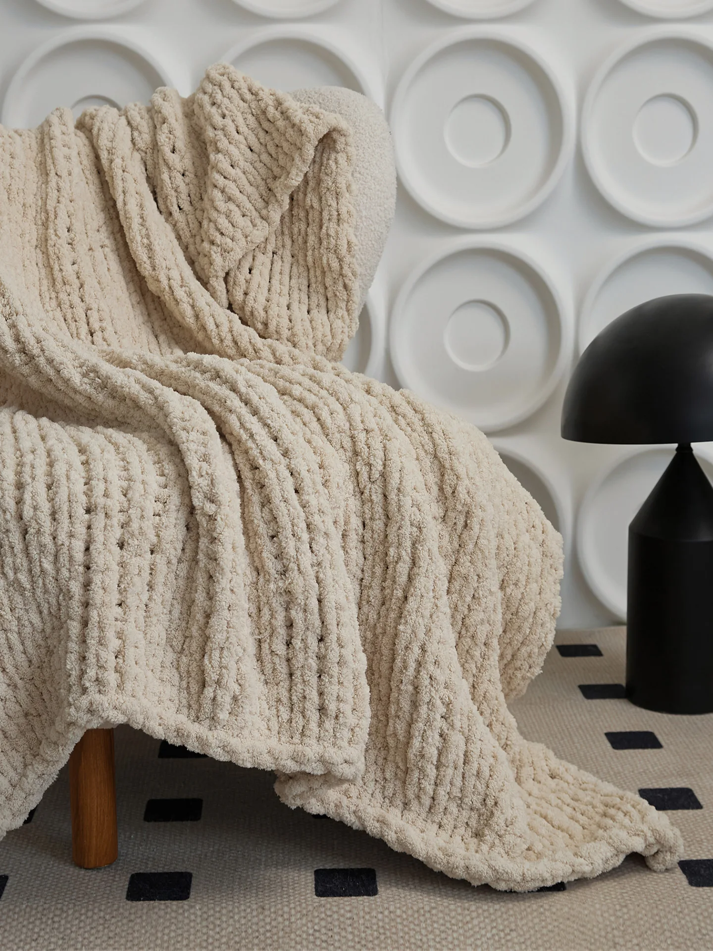  Woven Blanket for Nap Time Air Conditioned Sofa Bed Tail Atmosphere Sensation Polyester Fiber Nordic Style Home Textile