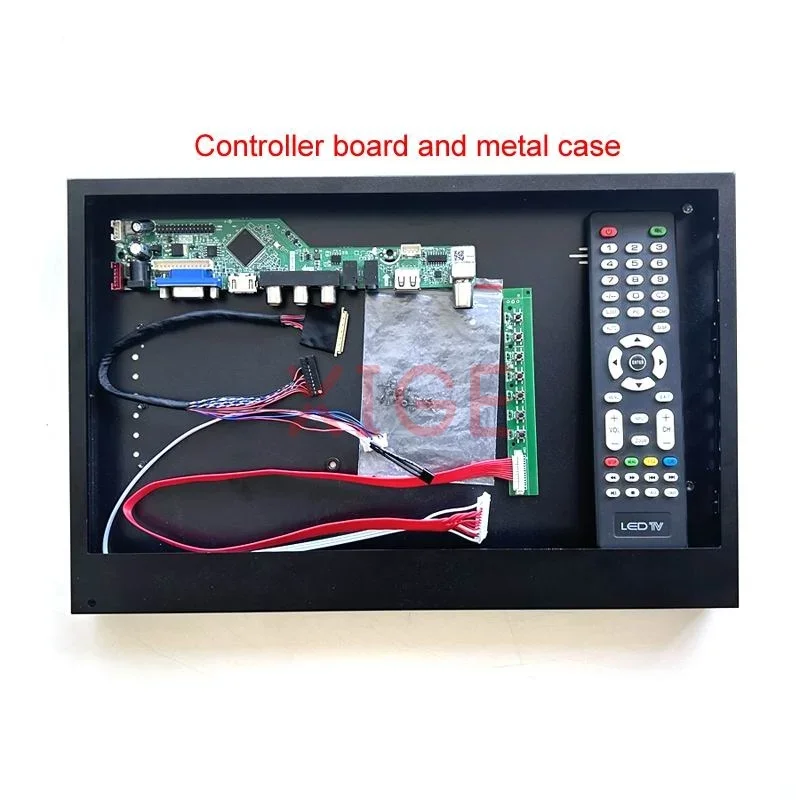 Imagem -04 - para B156xtn02.0 Monitor Caixa de Metal Mais tv Placa de Motorista Analógico 1366*768 Lvds 40-pin 15.6 Vga Usb rf Hdmi-compatível Faça Você Mesmo Kit