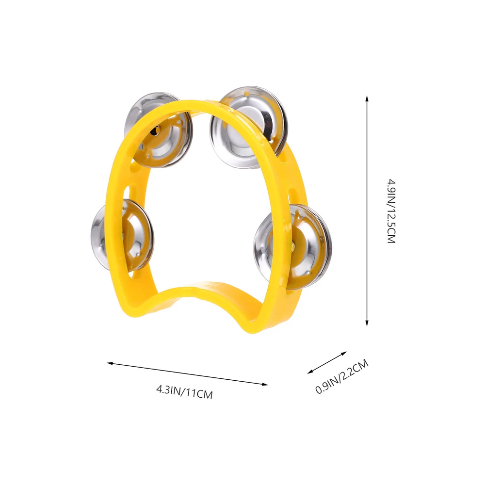 

10pcs Kids Tambourines Double Row Hand Bell Music ff Metal Child Party Handbells Percussion Instruments Musical Toys