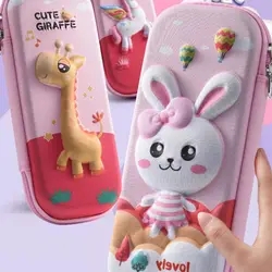 3D EVA Large Capacity Pencil Case Pen Holder Cute Cartoon Pencil Bag For Girls Boy Kids School Stationery Pencil Box Pencilcase