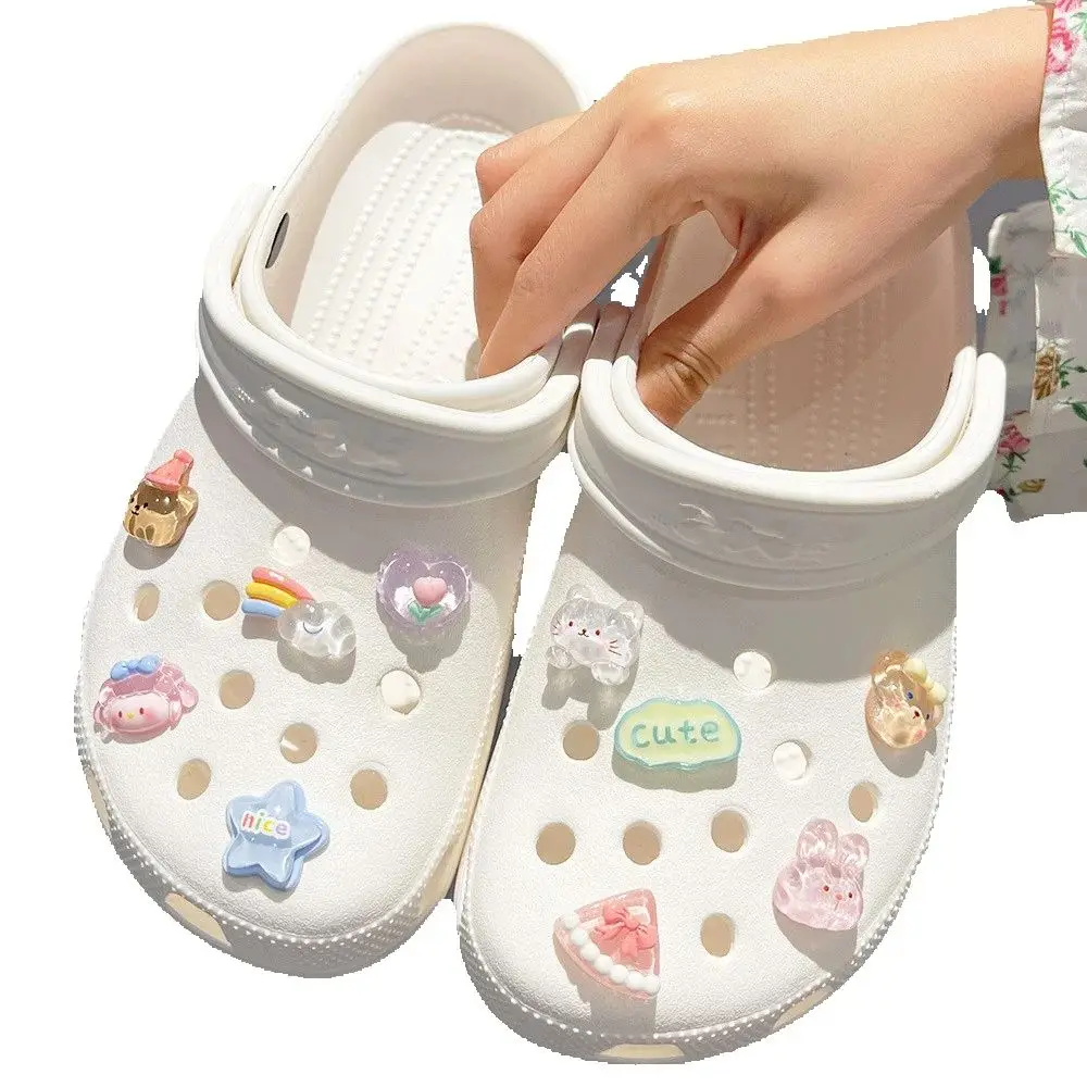 Rainbow Candy Shoe Charms Set Crystal Cute Animals Flower DIY Detachable Shoes Accessories croc charms image 5