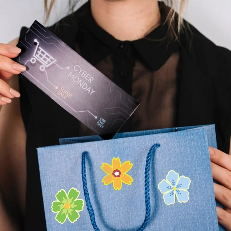 tellen kleurrijke bloemsticker zelfklevende etiketten inpaksticker voor Valentijnsdagkaarten snoepzak