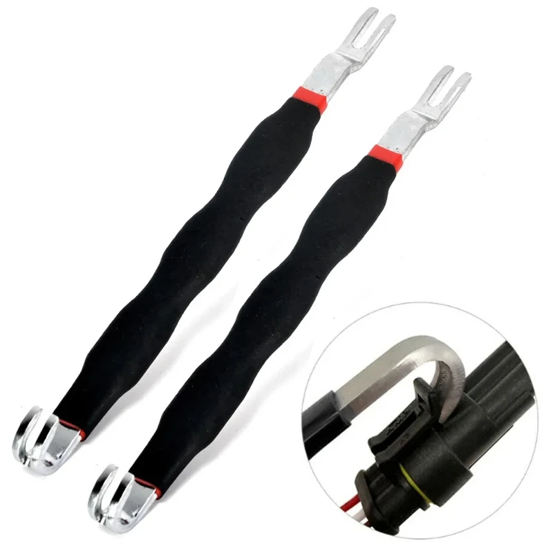 2/4pcs Automotive Electrical Connector Disconnect Tool Dual-Ended Design with Non-Slip Grip for Car Terminal Removal