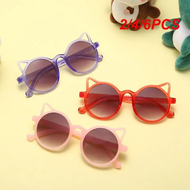 2/4/6PCS Cartoon Eyewear Adorable Baby Round Eyeglasses Stylish Fashionable Stylish Baby Round Eyeglasses For