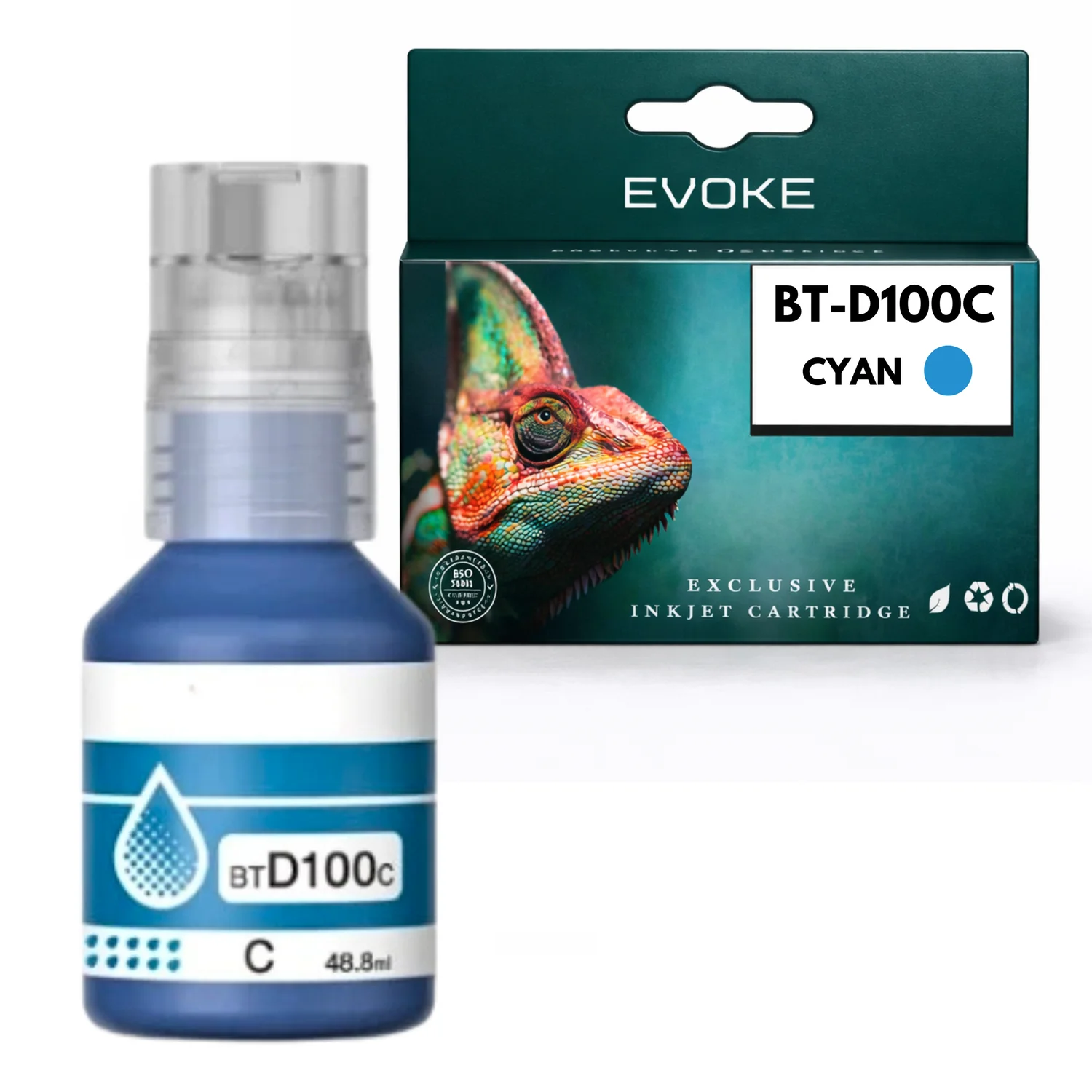 Evoke Compatibele Inkt voor Brother D100 Btd100 Cyaan 5000 Pagina's Dcp-T230 T430W T435W T436W