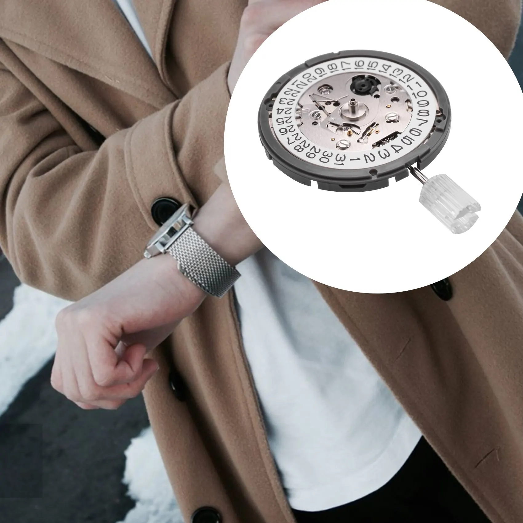 NH35 Movement Day Date Set High Accuracy Automatic Mechanical Watch Wrist