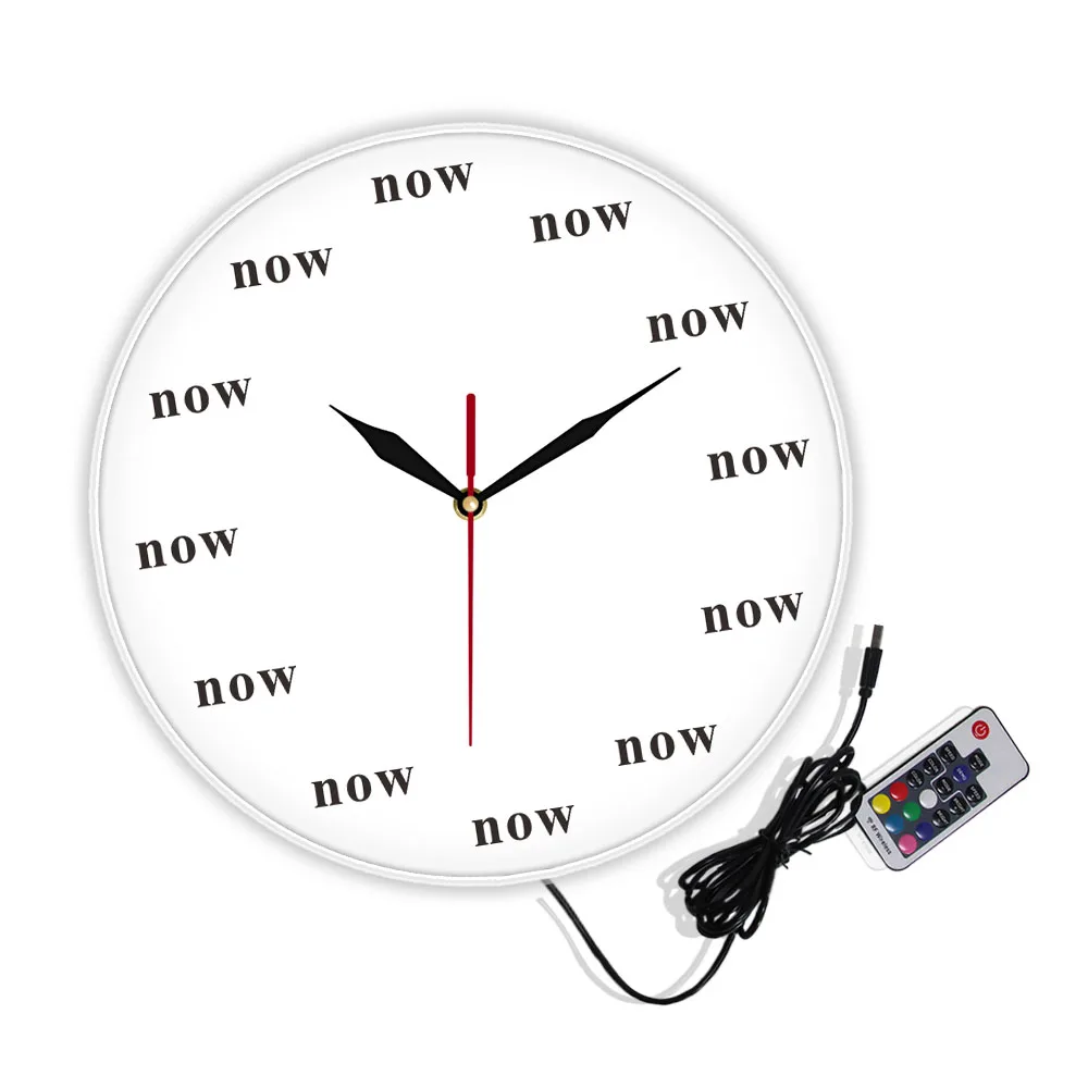 The Time is Now Wall Clock Now Time Motivational Clock Mindfulness Gift The Power of Now Your Daily Reminder to Live in the Now