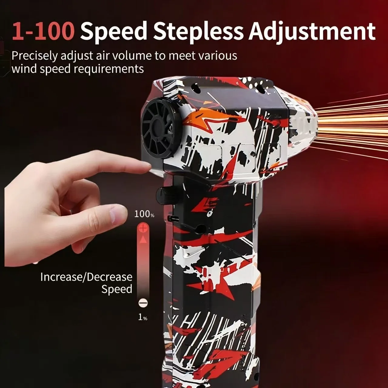 NEW L5 brushless motor fan, 990,000 RPM, fan speed 75 m/s, with LED display, rechargeable,Powerful hair dryer,extensive use.