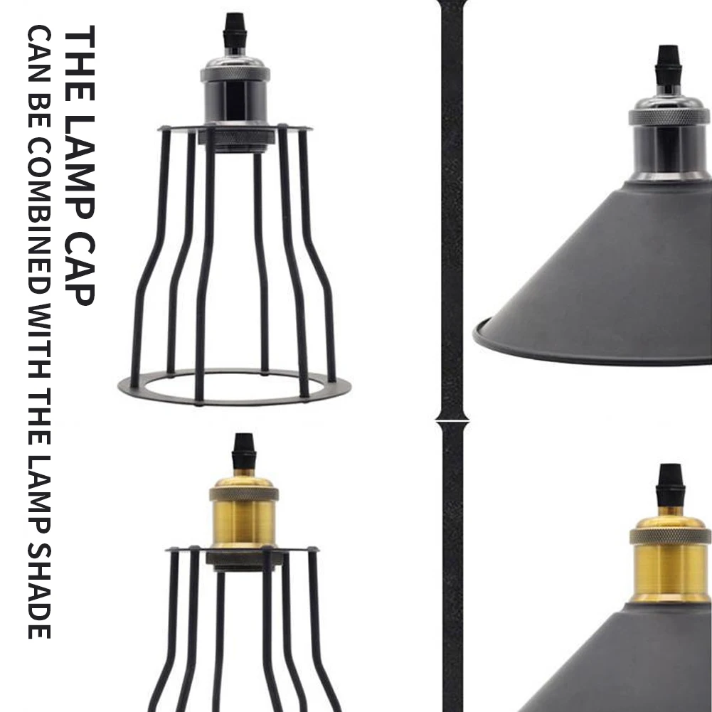 Vintage E27 Socket 1m Wire Screw Base Aluminum Industrial Retro Lamp Holder For Indoor Lighting Bar Home Decoration