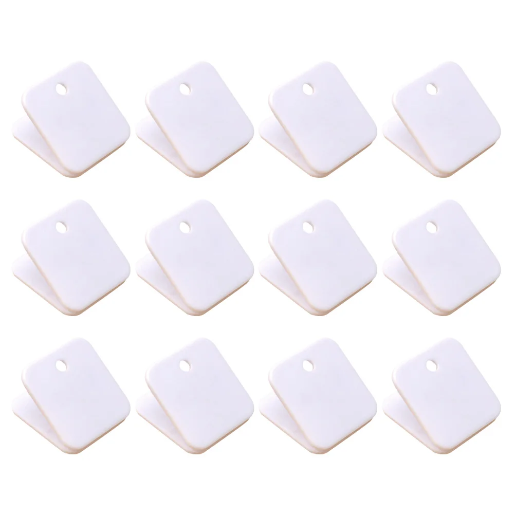 12 Pcs Square Folder Smooth Surface Clips Plastic Paper Binder File Test Clamps Multipurpose