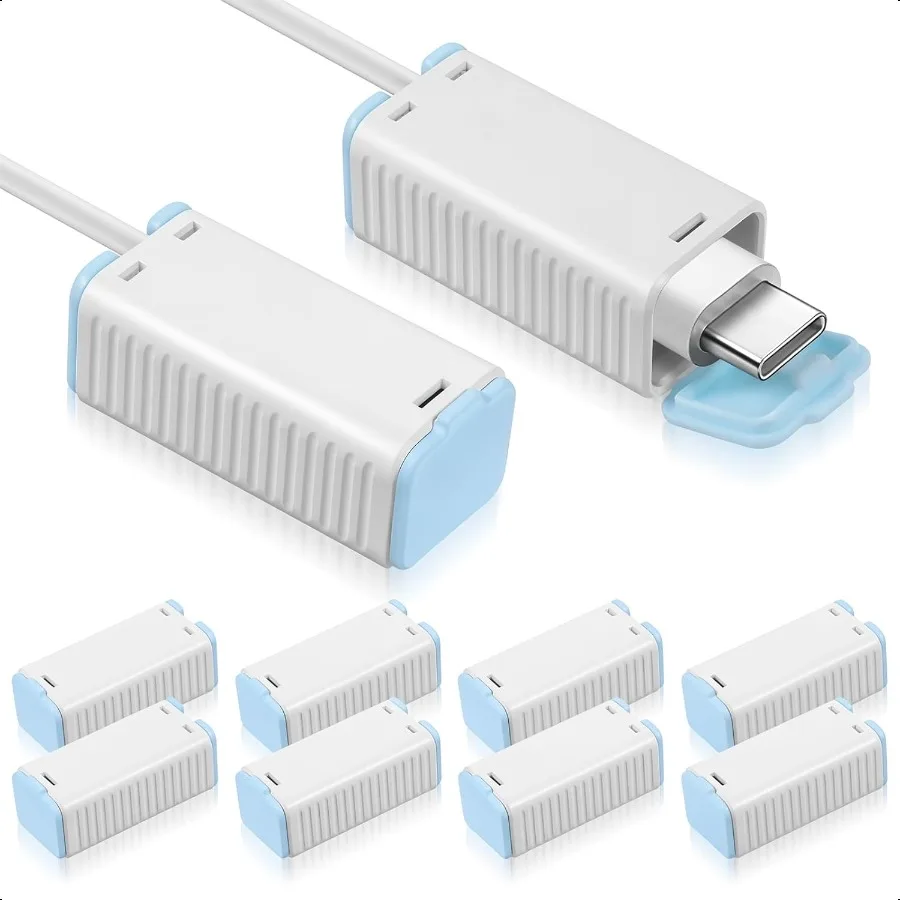 

10Pcs Baby Proof Charger Cord Protectors Childproof USB Charger Cords Covers Universal Toddlers Safety Phone Power Outlet Prote