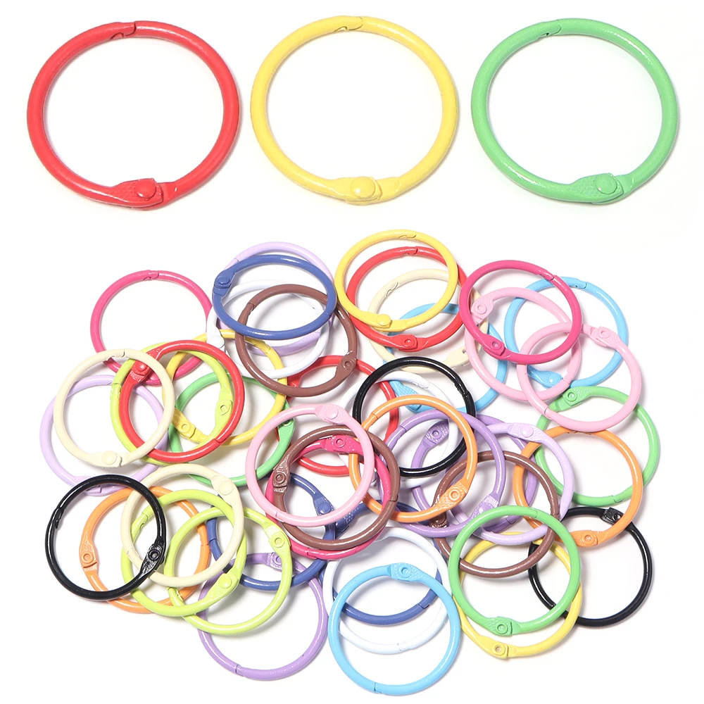 10 Stück 30mm Bunte Metall-O-Ring-Verschlüsse Schlüsselanhänger Öffnbarer Runder Karabiner Schlüsselanhänger-Clips Haken Hundekette DIY Schlüsselanhänger-Zubehör – Detail 4