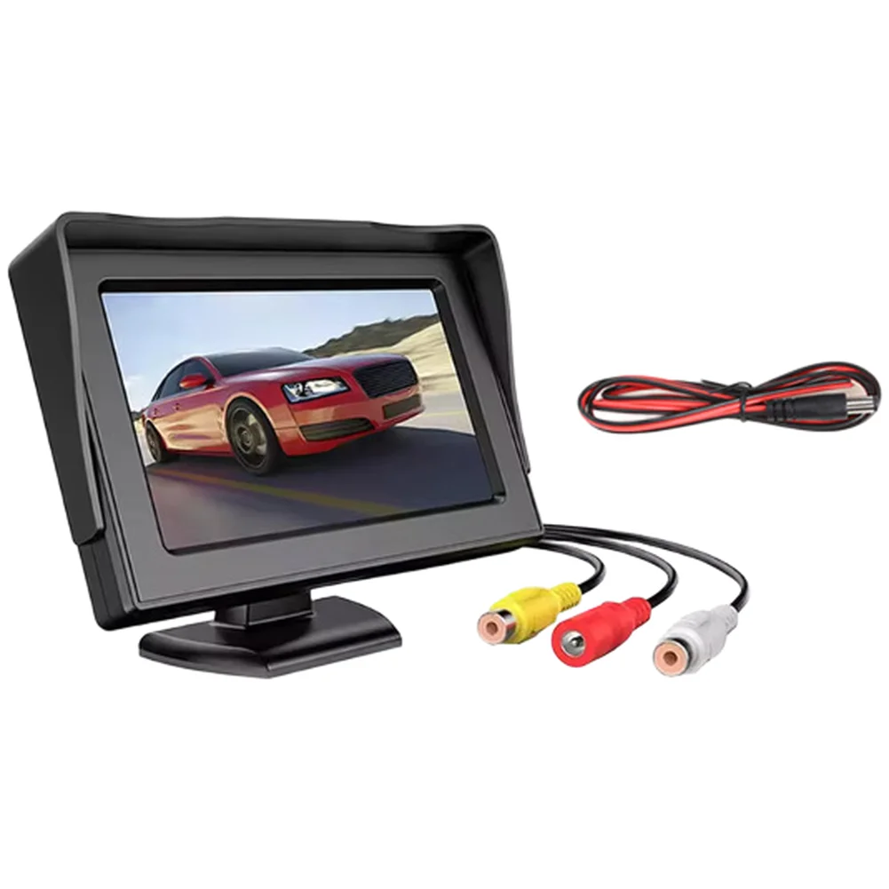 12-24V Rearview Camera Display TFT LCD Display Screen 4.3 Inch Car Monitor High-Definition Reversing Image Display