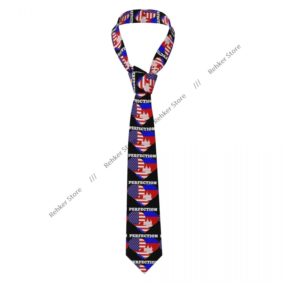 

Американский и камбоджийский флаг, галстук, галстук, аксессуары для одежды