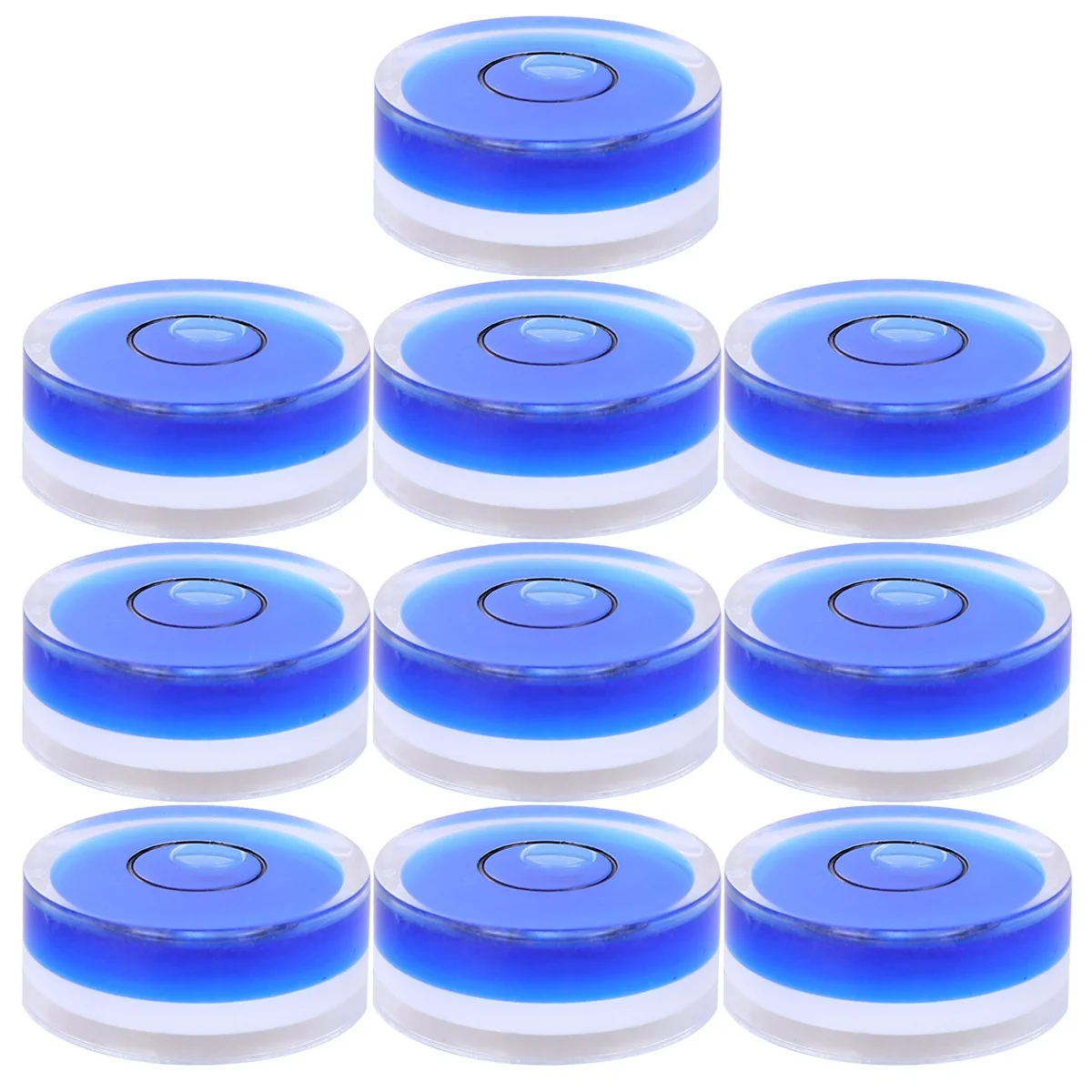 10pcs 18X9Mm Circular Bubble Level Clear Acrylic Universal Horizontal Calibration Tool For Picture Frame Cross-Stitch Mural