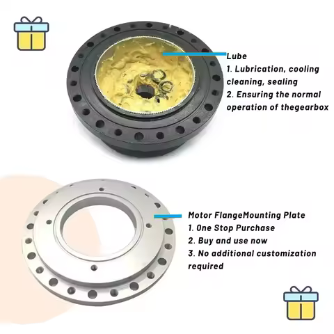 Cup Type Harmonic Drive 750W 1KW 2KW 110-130mm Servo Motor With Motor Mounting Flange High Precision Reducer Manipulator Robot
