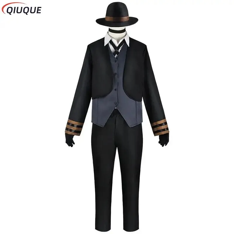 Nakahara Chuuya Fantasia Cosplay com Chapéu Peruca Homens Mulheres Anime Outfitsa; 6'x, 9;y'