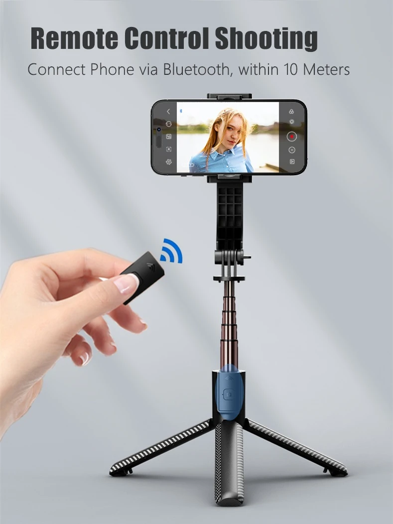 Wireless Remote Control 1-Axis Gimbal Smartphone Stabilizer Anti Shake Selfie Stick Phone Holder Tripod for Mobile Live Video