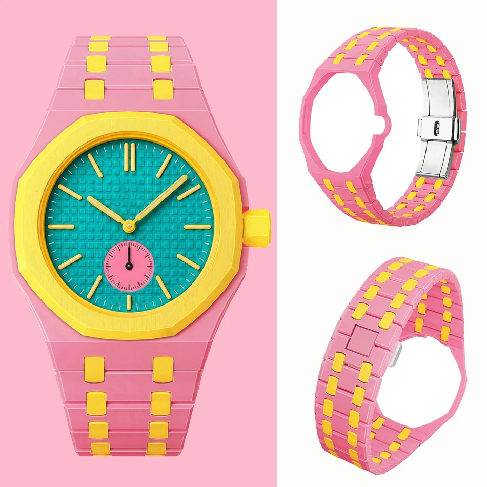 Fashion Ceramic Watch Band For Swatch X AP Royal POP Bioceramics Modification Kit Strap Case Changer To Wristwatch Accessories