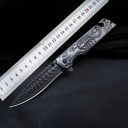 Outdoors Camping Folding Knife EDC High Hardness Military Tactical Pocket Knives for Fishing Scorpion Relief Handle Men'gift