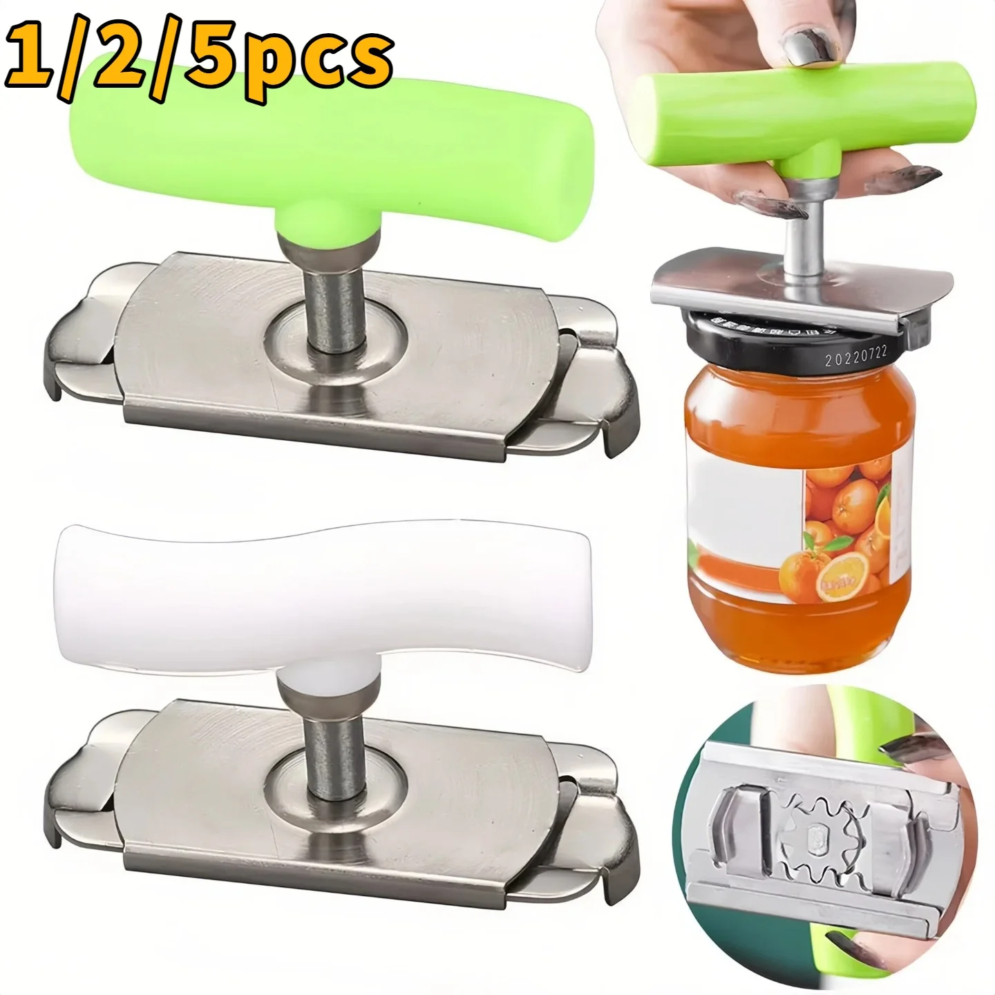 Multi-Function Bottle Cap Opener Stainless Steel Adjustable Lids Off Jar Opener Labor-Saving Screw Can Opener Kitchen Gadget
