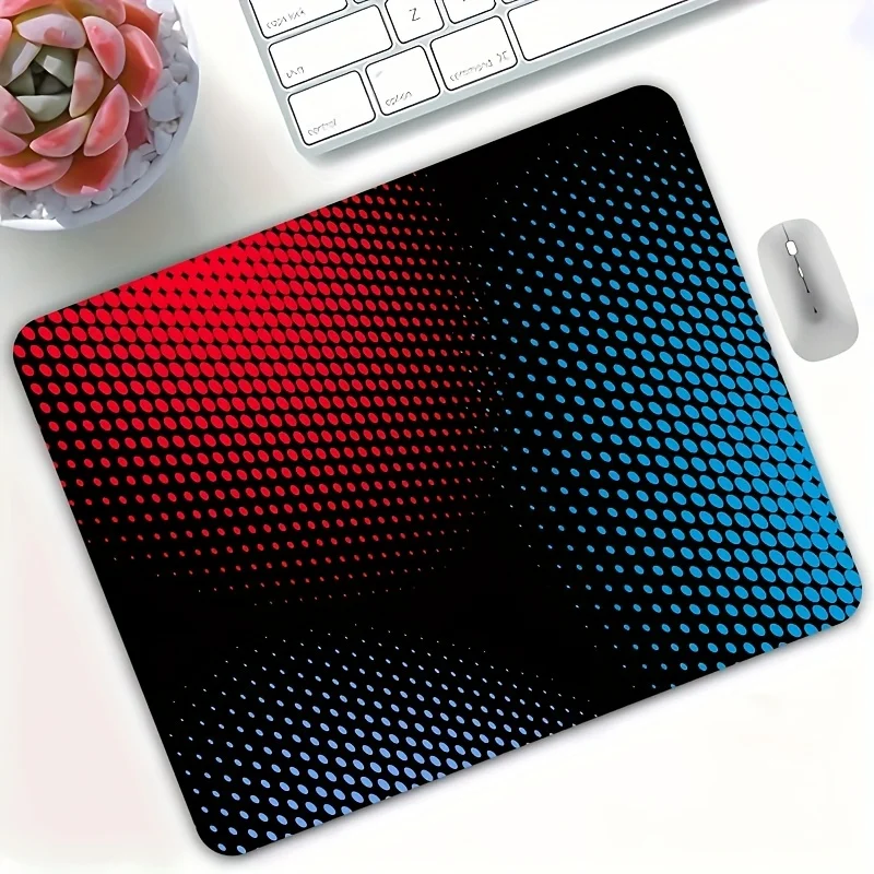 Neon Gradient Dot Design small mouse pad desk pad rubber anti-slip edge locking laptop office mat pc accessories gaming mats