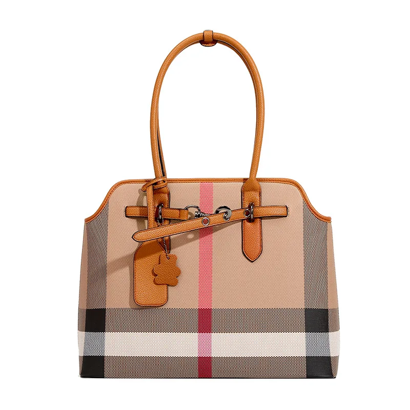 

Classic Elegant Leather Tote Bag For Ladies Messenger Bag - Shoulder Strap Design With Luxury Brand Touch