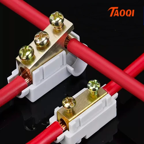 Imagen 1 del producto Terminal de rama de alta potencia tipo T, caja de conexiones rápida, bloque de terminales, conectores de Cable eléctrico de cobre, 5/10 Uds.