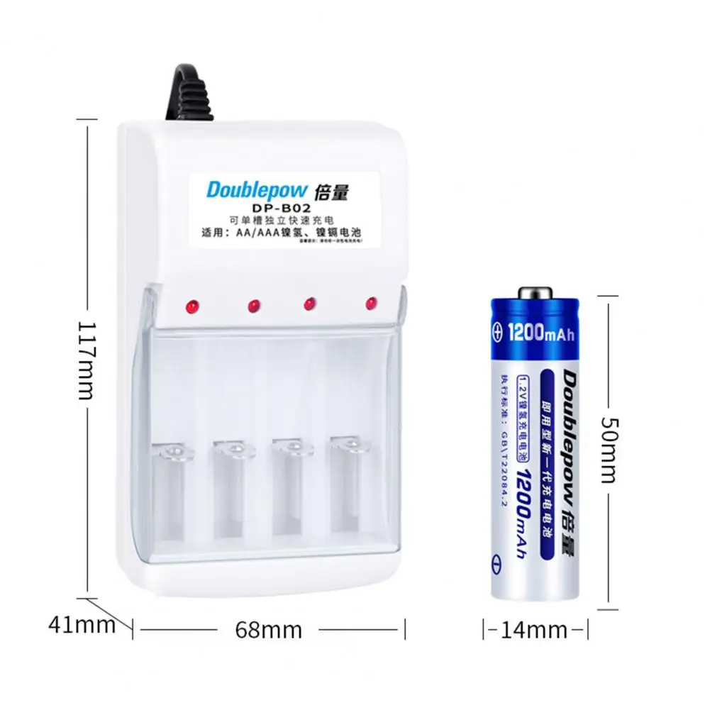 AA/AAA Rechargeable Battery Anti-oxidation High Capacity Large Battery Capacity Smart Battery Charger Set for Toys