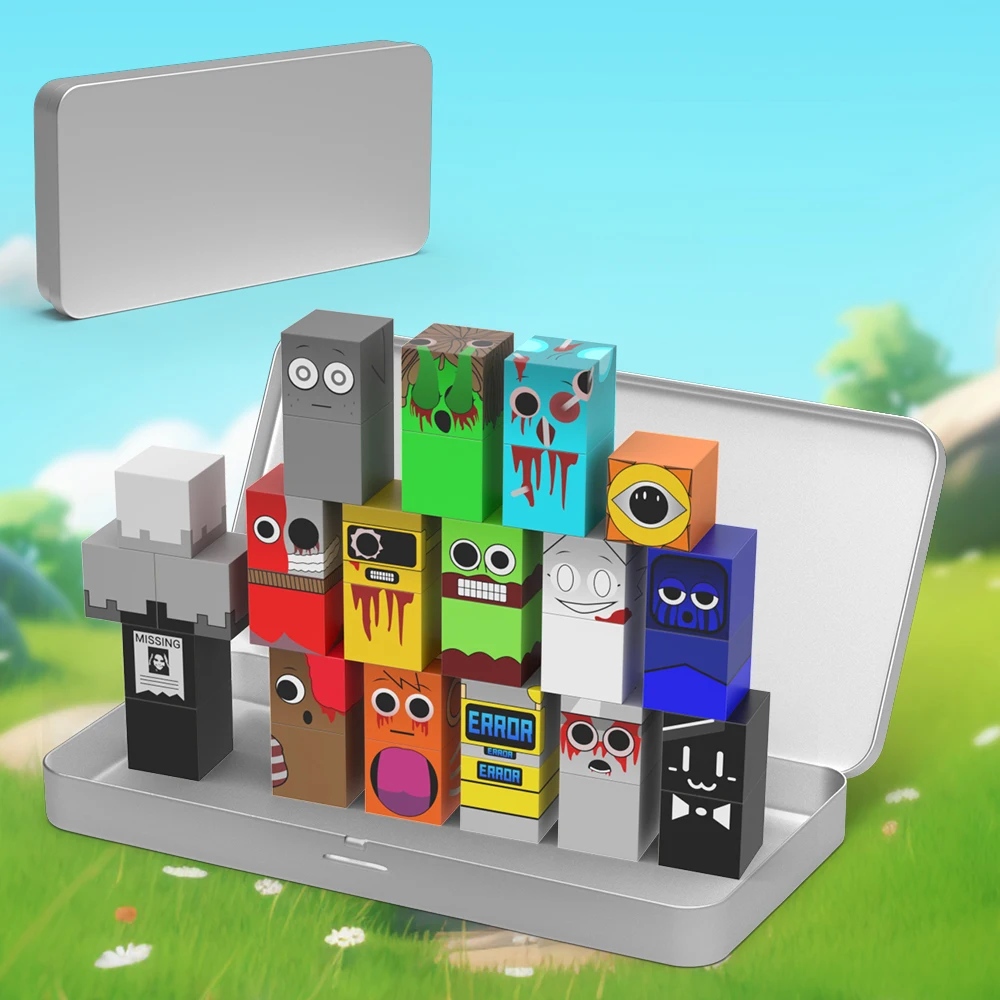 Mini blocchi magnetici, blocchi magnetici da viaggio per bambini piccoli, giocattoli magnetici con scatola di ferro portatile