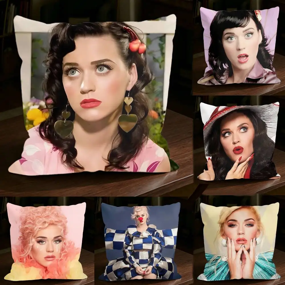 Katy Perry  Camp Pop Diva Square Sofa Pillow Cover Solid Color Living Room Home Decor Cushion Case