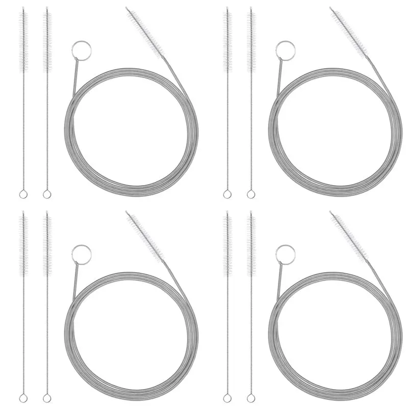 a80i-12本セット-61インチ-フィーディングチューブ洗浄ブラシ-ロング排水管ブラシ-フレキシブルパイプ洗浄ブラシ-ワイヤーブラシ、ストロー洗浄ブラシ