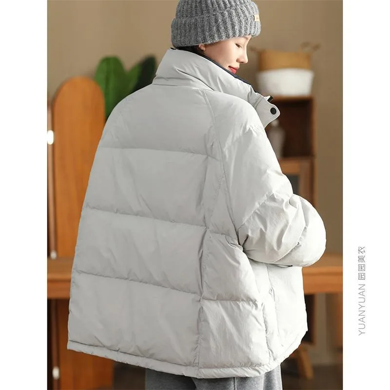 Women Winter Colorful Trendy Zipper Pocket Hooded Casual Leisure Fashion Simple Short Oceans Premium Niche Design Small Dopamine