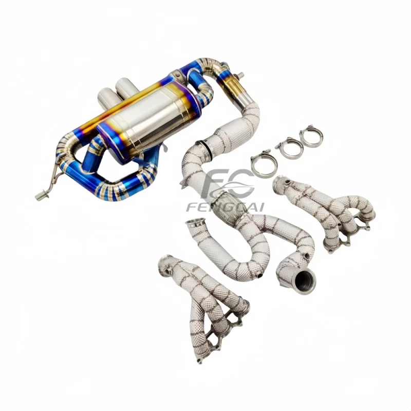 Cabezal de escape de alta calidad para Lotus Evora GT410 3,5 T 2017 + silenciador de titanio, tubos de escape traseros para gatos, modificación de rendimiento de coche