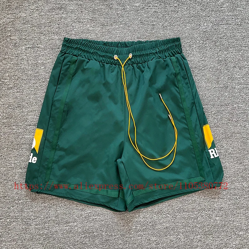 New Arrival RHUDE Print Casual Shorts Loose Street Shorts with Pockets Men's High Quality Shorts