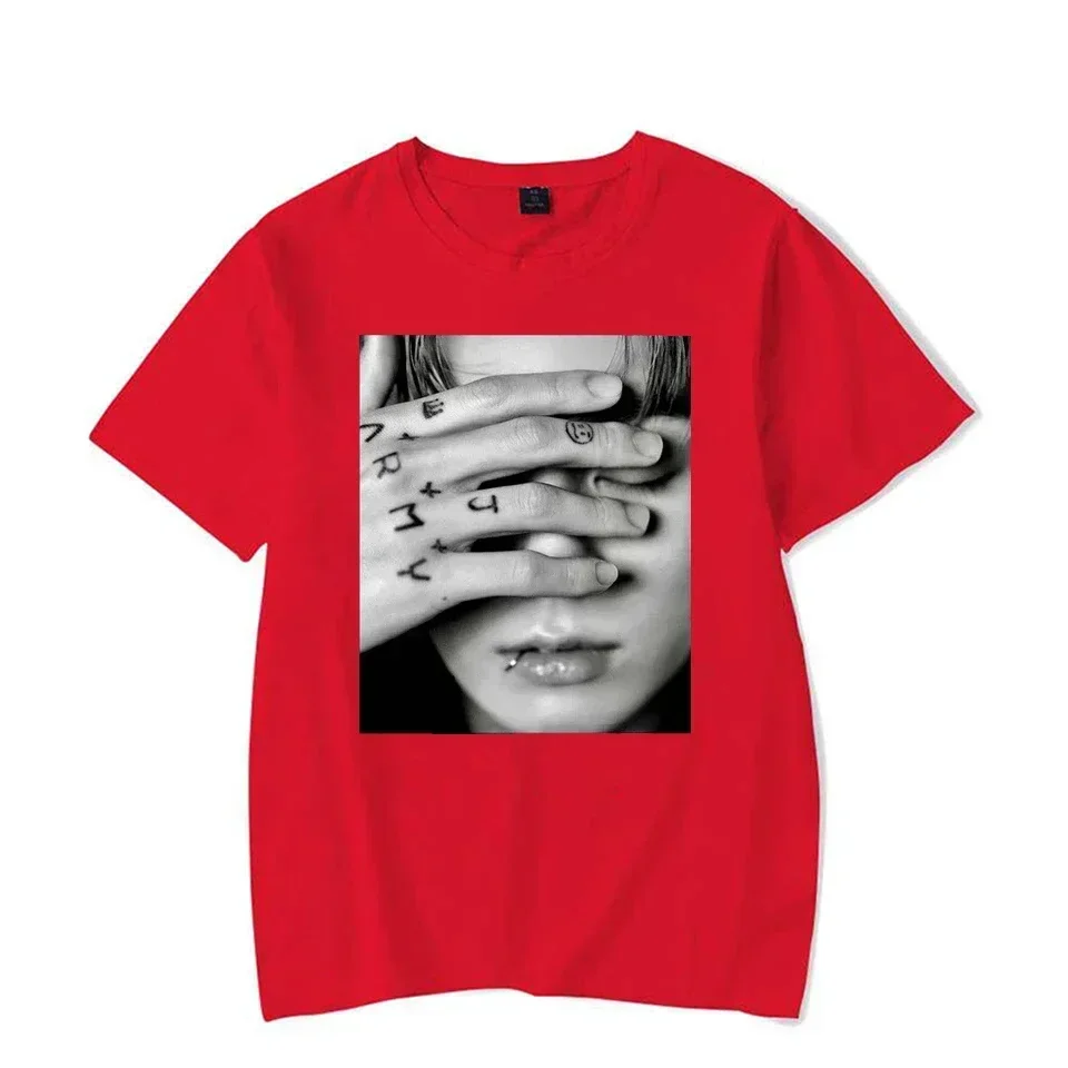 Vintage T-Shirt Jungkook Graphic T-Shirt Oversized Tops Gothic Womens T-Shirt Kpop Aesthetic Goth Fashion Streetwear Tops Tees image 4
