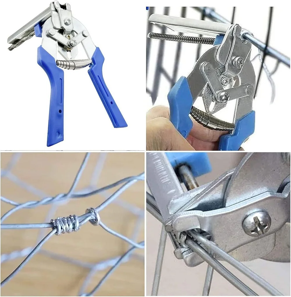 

Chicken Cage Fastening Clamp Poultry Cage Plier Animals Cage Installation Tool M-Shaped Nail Clasp Ring Cage Net Binding Forceps